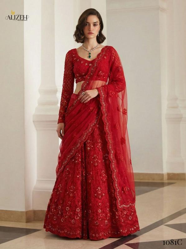 Alizeh Bridal Heritage Colours 1081 Lehenga choli retailers in Bangalore